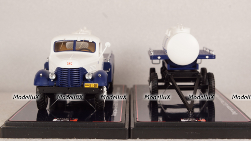 Зис-150 Автоцистерна АЦ-28 с прицепом-цистерной ПЦ-2,2 "Главмолоко", TruckTyr 1:43