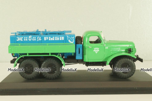АЦЖР-157 цистерна "Живая рыба" на шасси Зил-157, зеленый/синий, TruckTyr 1:43 Уценка!