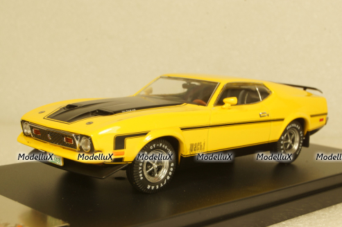 Ford Mustang Mach 1,  1971 yellow / black, PRD397J, Premium X 1:43