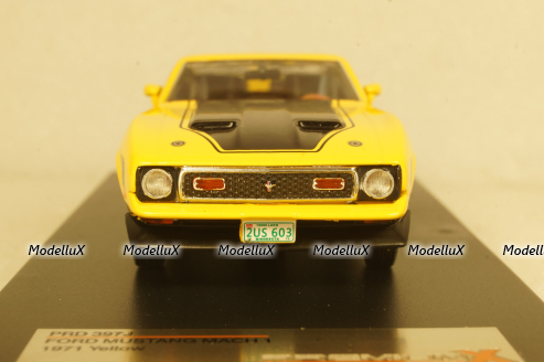 Ford Mustang Mach 1,  1971 yellow / black, PRD397J, Premium X 1:43