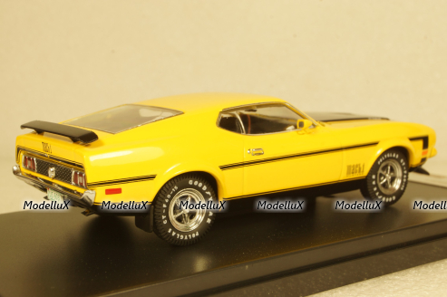 Ford Mustang Mach 1,  1971 yellow / black, PRD397J, Premium X 1:43