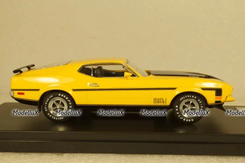 Ford Mustang Mach 1,  1971 yellow / black, PRD397J, Premium X 1:43