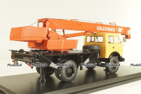 КС-3577 на шасси Маз-500А, автокран, бежевый/коричневый, SSM1644, SSM 1:43