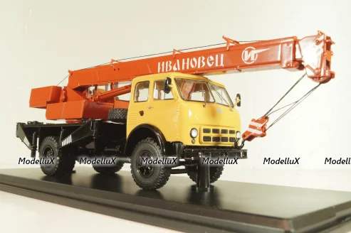 КС-3577 на шасси Маз-500А, автокран, бежевый/коричневый, SSM1644, SSM 1:43