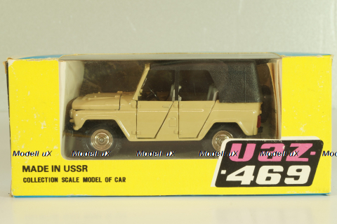 Уаз-469 А34, бежевый, 1991г., серый салон, Тантал/Радон 1:43