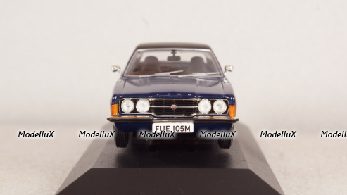 Ford Cortina MkIII 2000GT dark blue/mattblack 1973, Vanguards 1:43