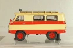 Уаз-450А "Передвижная Пожарная Лаборатория", бежевый/красный, 1962г., 145021, DiP Models 1:43
