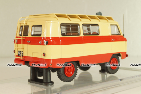 Уаз-450А "Передвижная Пожарная Лаборатория", бежевый/красный, 1962г., 145021, DiP Models 1:43