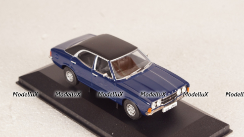 Ford Cortina MkIII 2000GT dark blue/mattblack 1973, Vanguards 1:43