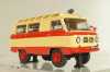 Уаз-450А "Передвижная Пожарная Лаборатория", бежевый/красный, 1962г., 145021, DiP Models 1:43