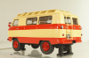 Уаз-450А "Передвижная Пожарная Лаборатория", бежевый/красный, 1962г., 145021, DiP Models 1:43