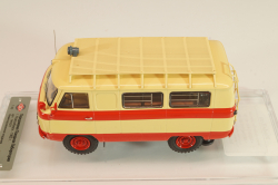 Уаз-450А "Передвижная Пожарная Лаборатория", бежевый/красный, 1962г., 145021, DiP Models 1:43