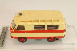 Уаз-450А "Передвижная Пожарная Лаборатория", бежевый/красный, 1962г., 145021, DiP Models 1:43