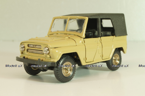 Уаз-469 А34, бежевый, 1991г., черный салон, Тантал/Радон 1:43