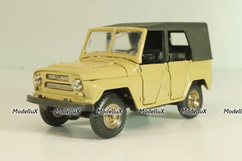 Уаз-469 А34, бежевый, 1991г., черный салон, Тантал/Радон 1:43