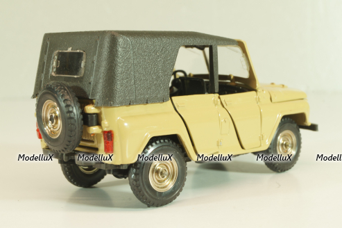 Уаз-469 А34, бежевый, 1991г., черный салон, Тантал/Радон 1:43