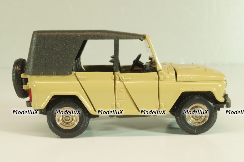 Уаз-469 А34, бежевый, 1991г., черный салон, Тантал/Радон 1:43
