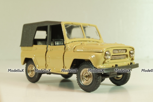 Уаз-469 А34, бежевый, 1991г., черный салон, Тантал/Радон 1:43