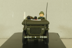 Jeep Willys Ambulance U.S. Army Normandy 1944 with 2 figuren, green, R028, Victoria 1:43