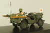 Jeep Willys Ambulance U.S. Army Normandy 1944 with 2 figuren, green, R028, Victoria 1:43