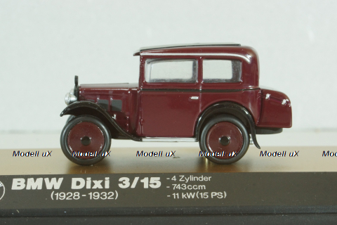 BMW Dixi 3/15 1928, dark red, 02151, Schuco 1:43