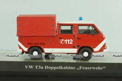 Volkswagen T3a Doka (typ 247) double cabine 1979, Feuerwehr, Premium Classixxs 1:43
