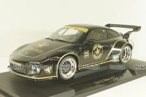 Porsche 911 (997) RWB JPS John Player Special Old & New 2020, black, MCG18326, MCG 1:18