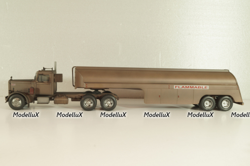 Peterbilt 281 with semi trailer fuel tanker 1955, from movie Duel, rusty, TTR038, IXO 1:43