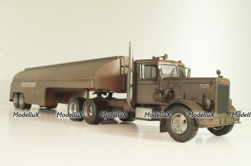 Peterbilt 281 with semi trailer fuel tanker 1955, from movie Duel, rusty, TTR038, IXO 1:43