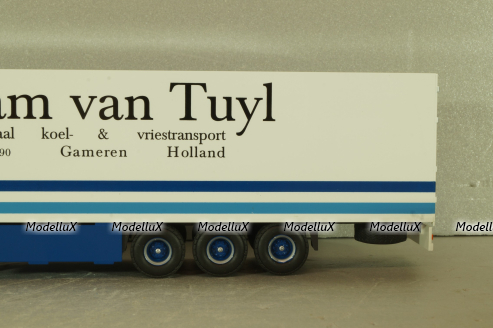 Scania 114L with semi-trailer "Bram van Tuyl" white, Tekno 1:50