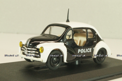 Renault 4 CV Police 1950, white/black, V3166, Eligor 1:43