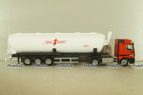 Mercedes-Benz Actros (MP1) 1840 witth semi-trailer "Spitzer Eurovrac" 1996, red/white, Joal 1:50 