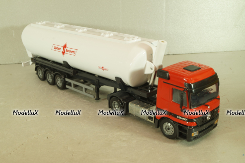 Mercedes-Benz Actros (MP1) 1840 witth semi-trailer "Spitzer Eurovrac" 1996, red/white, Joal 1:50 
