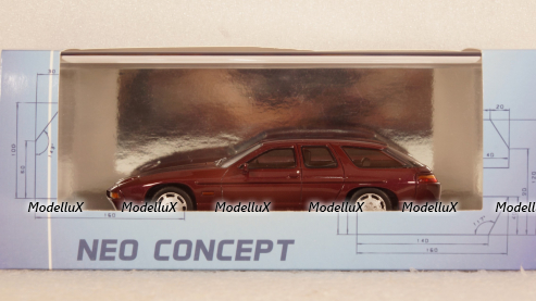 Porsche 928 Studie H50 1987 darkred-metallic, 47130, NEO 1:43 