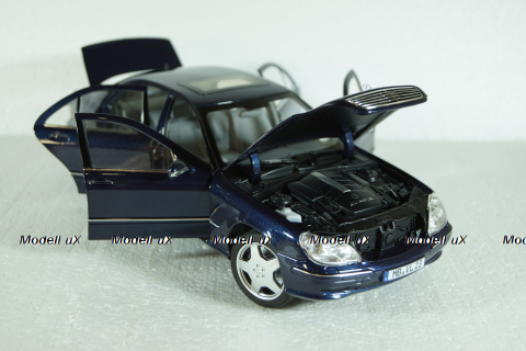Mercedes S55 AMG (W220) 2000, Blue Metallic, 183817, Norev 1:18