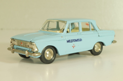 Москвич-412, Медпомощь, голубой, Тантал/Радон 1:43