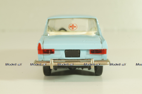 Москвич-412, Медпомощь, голубой, Тантал/Радон 1:43