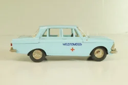 Москвич-412, Медпомощь, голубой, Тантал/Радон 1:43