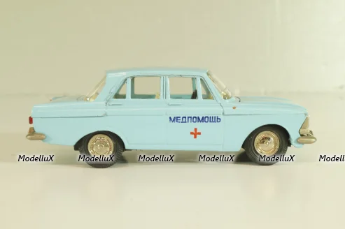 Москвич-412, Медпомощь, голубой, Тантал/Радон 1:43