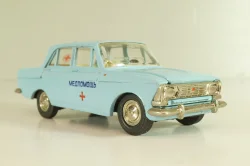 Москвич-412, Медпомощь, голубой, Тантал/Радон 1:43