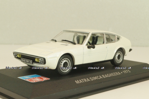 Matra Simca Bagheera 1975, white,  Les Belles Annees Simca #41, Altaya 1:43