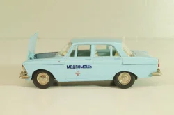 Москвич-412, Медпомощь, голубой, Тантал/Радон 1:43