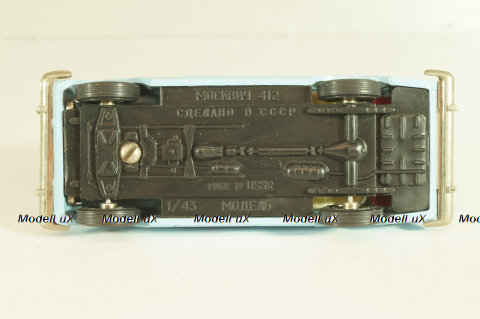 Москвич-412, Медпомощь, голубой, Тантал/Радон 1:43