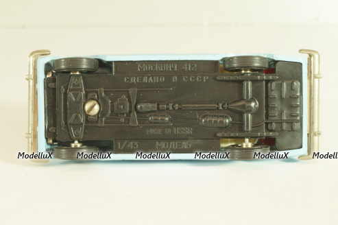 Москвич-412, Медпомощь, голубой, Тантал/Радон 1:43