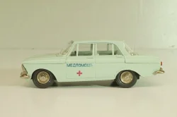 Москвич-412 А2, Медпомощь, бледно-мятный, капот 2 зажима, Тантал/Радон 1:43