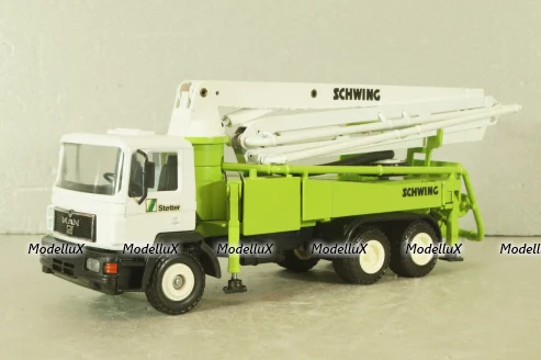 MAN 3-axle Schwing 32XL, concrete pump,  white/green, Conrad 1:50