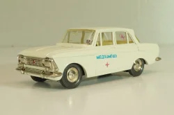 Москвич-412 А2, Медпомощь, белый, капот 2 зажима, Тантал/Радон 1:43