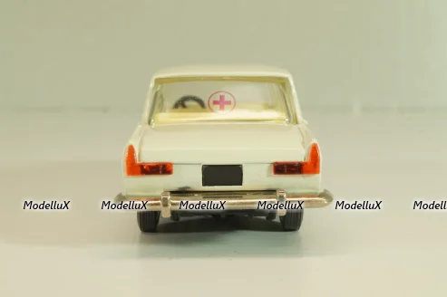 Москвич-412 А2, Медпомощь, белый, капот 2 зажима, Тантал/Радон 1:43
