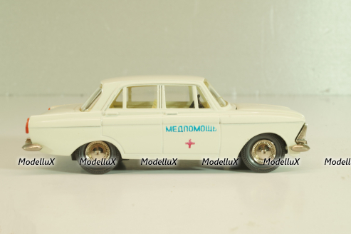 Москвич-412 А2, Медпомощь, белый, капот 2 зажима, Тантал/Радон 1:43