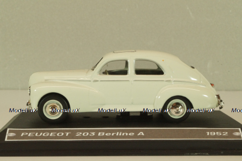 Peugeot 203 Berline A, white, Altaya 1:43
